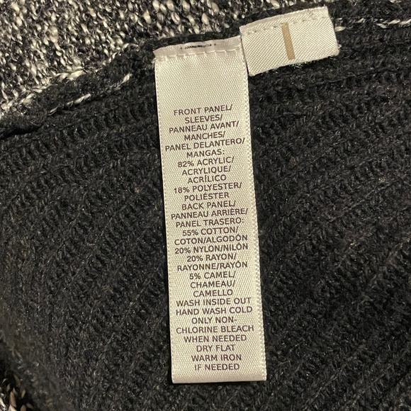 LOFT Black/Grey Crewneck Sweater - Picture 11 of 11